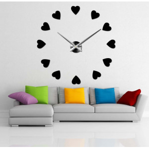 Large wall clock with heart motif I SENTOP 12S051
