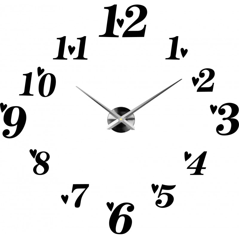 Samoprzylepny zegar ścienny, luksusowy zegar na stencie, zegar plastikowy