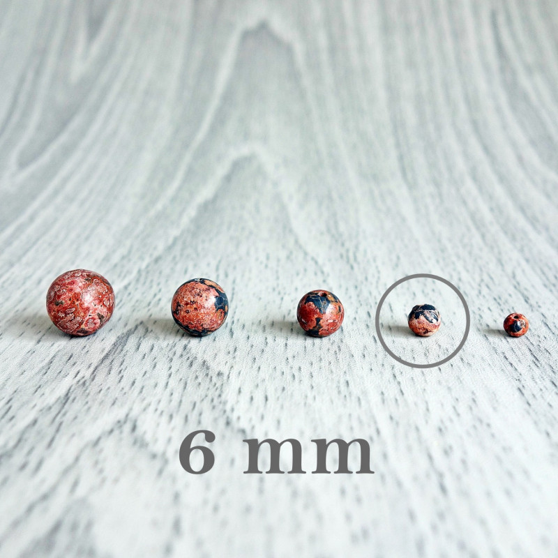 Lampart jaspisowy - minerał perełki - FI 6 mm