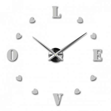 Samoprzylepny zegar ścienny, luksusowy zegar na stencie, zegar plastikowy