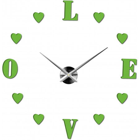 Samoprzylepny zegar ścienny, luksusowy zegar na stencie, zegar plastikowy