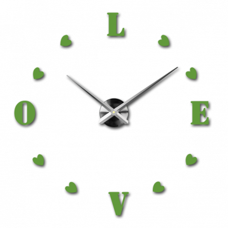 Samoprzylepny zegar ścienny, luksusowy zegar na stencie, zegar plastikowy