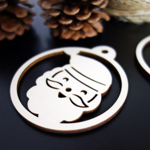 Ozdoba świąteczna - Mikołaj, wymiary: 79x90 mm 2