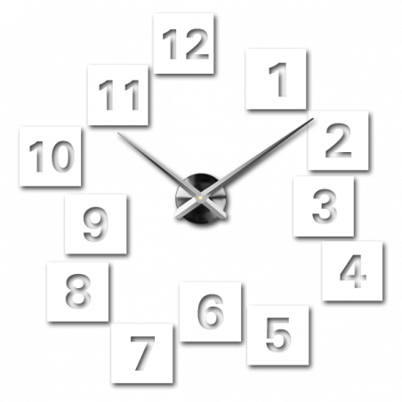 Samoprzylepny zegar ścienny, luksusowy zegar na stencie, zegar plastikowy