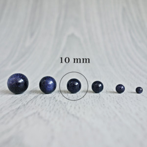Błękit awenturynowy - minerał perełki - FI 10 mm