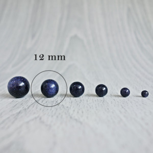 Błękit awenturynowy - minerał perełki - FI 12 mm