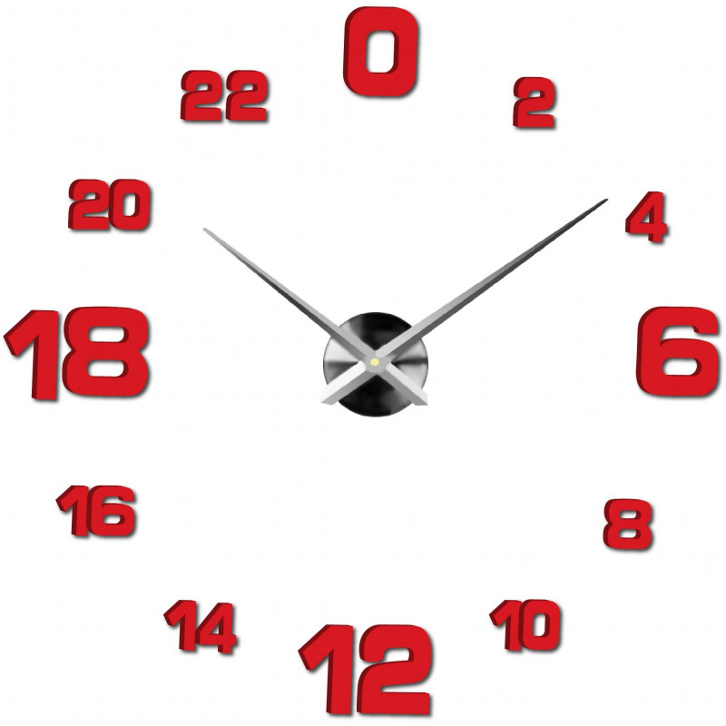 Samoprzylepny zegar ścienny, luksusowy zegar na stencie, zegar plastikowy