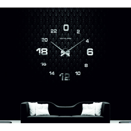Samoprzylepny zegar ścienny, luksusowy zegar na stencie, zegar plastikowy