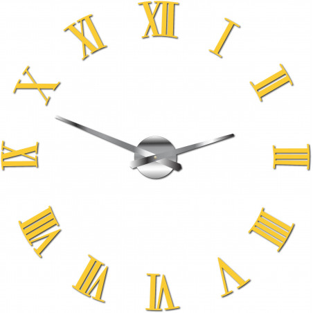 Samoprzylepny zegar ścienny rzymski 2D z pleksi
