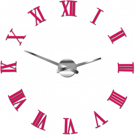 Samoprzylepny zegar ścienny rzymski 2D z pleksi