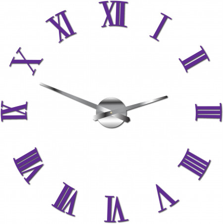 Samoprzylepny zegar ścienny rzymski 2D z pleksi
