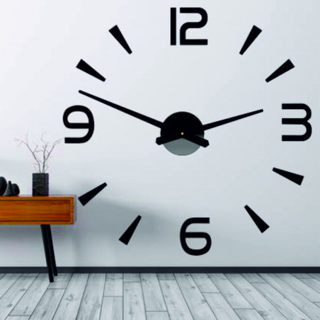 Samoprzylepny zegar ścienny, luksusowy zegar na stencie, zegar plastikowy