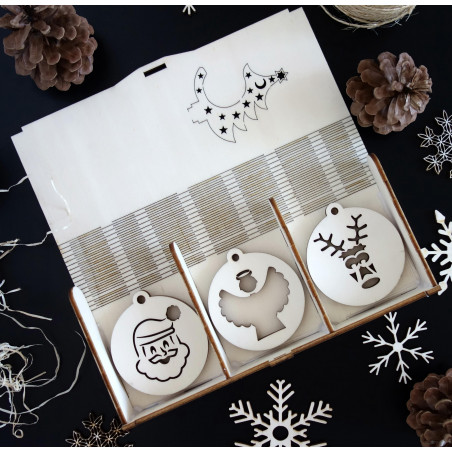 Kolekcja ozdób choinkowych, 1 komplet -18 sztuk