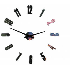 Nowoczesny zegar ścienny ARABSKI PLEXI 2