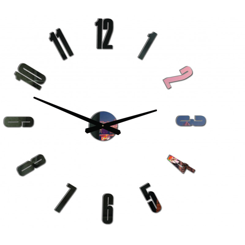 Nowoczesny zegar ścienny ARABSKI PLEXI