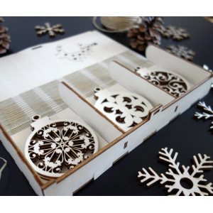 Ozdoby świąteczne z drewna, zestaw zawiera 18 elementów 2