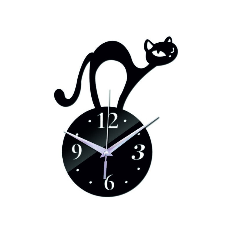 Zegar ścienny kot (lustro zegar na ścianie kota) SIMON