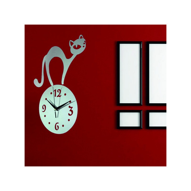 Zegar ścienny kot (zegar lustrzany na ścianie kot) SIMON