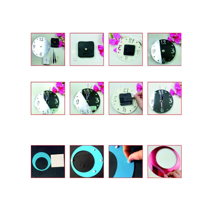 Zegar ścienny kot (lustro zegar na ścianie kota) SIMON