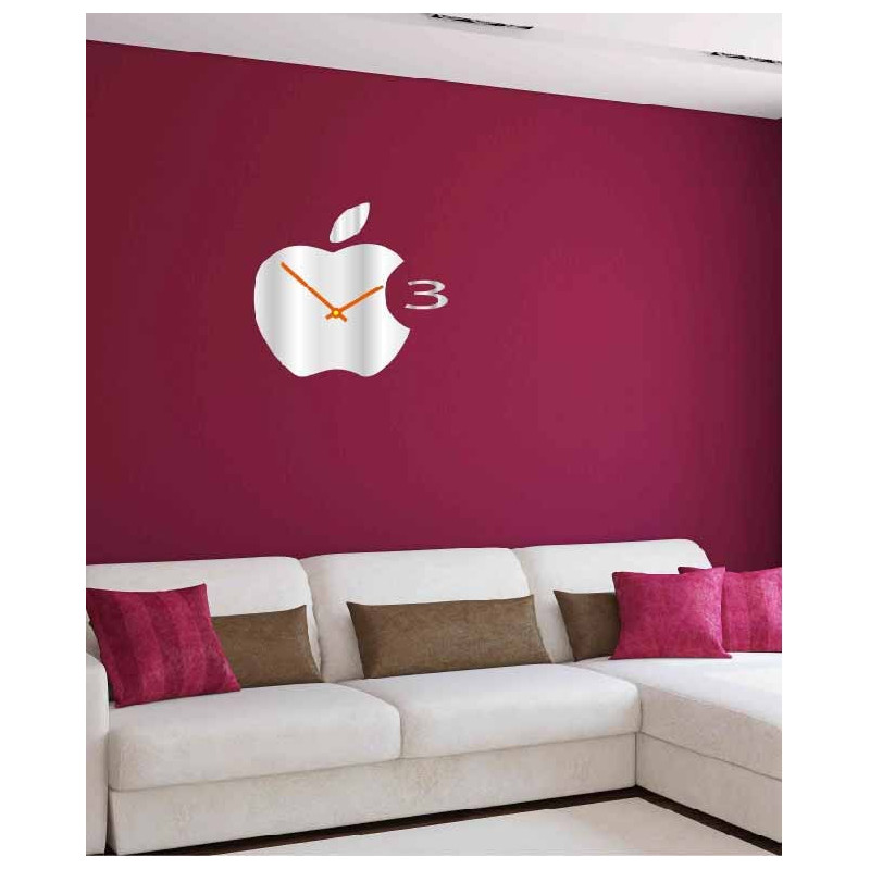 Zegar ścienny plastikowy w kuchni APPLE, 35x35 cm