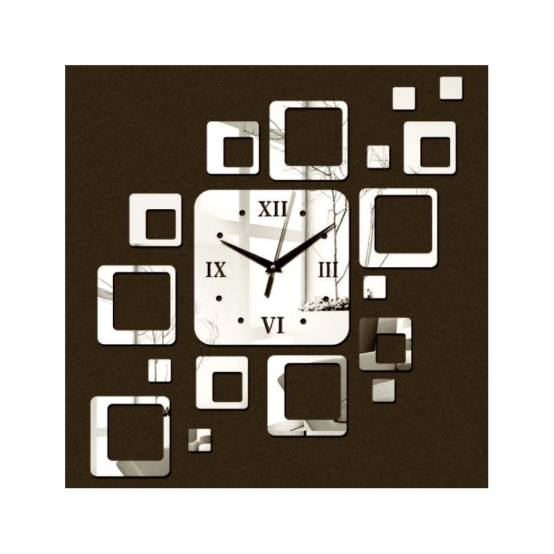 Zegar na ścianie nowoczesny kwadrat 50x40 cm FIGARO