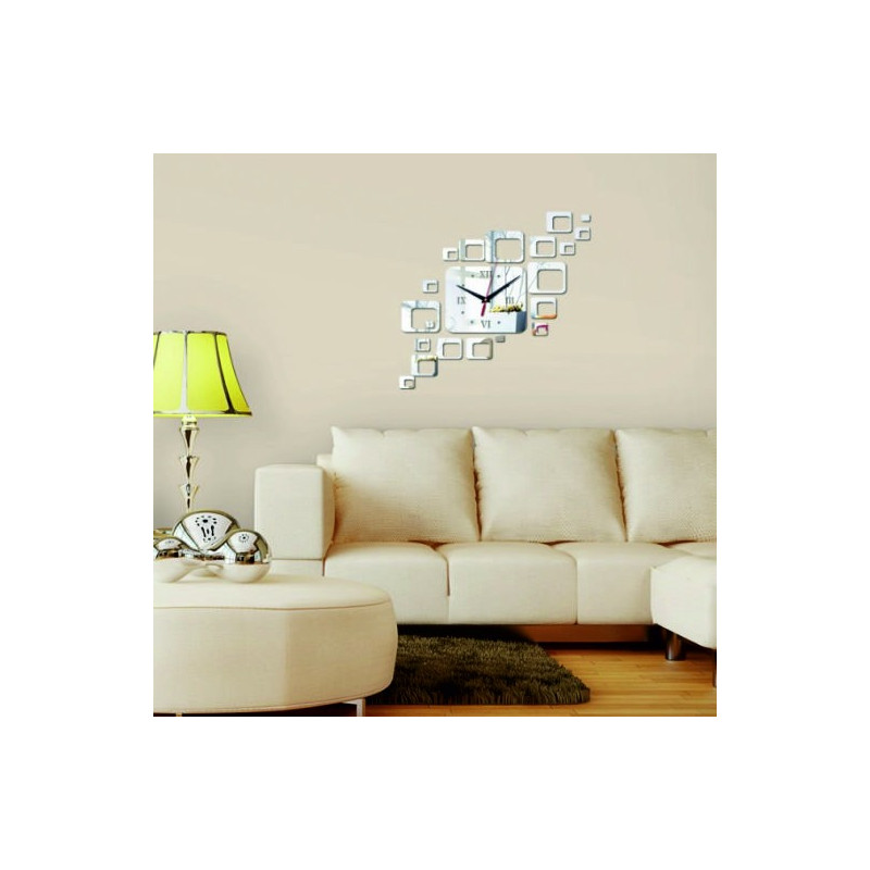 Nowoczesny zegar ścienny kwadratowy 50x40 cm FIGARO
