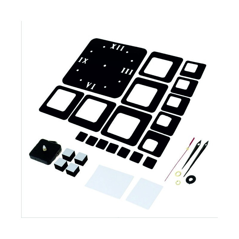 Nowoczesny zegar ścienny kwadratowy 50x40 cm FIGARO