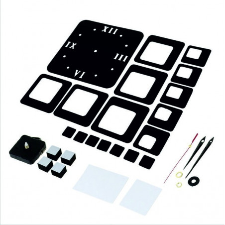 Nowoczesny zegar ścienny kwadratowy 50x40 cm FIGARO Nowoczesny zegar ścienny kwadratowy 50x40 cm FIGARO