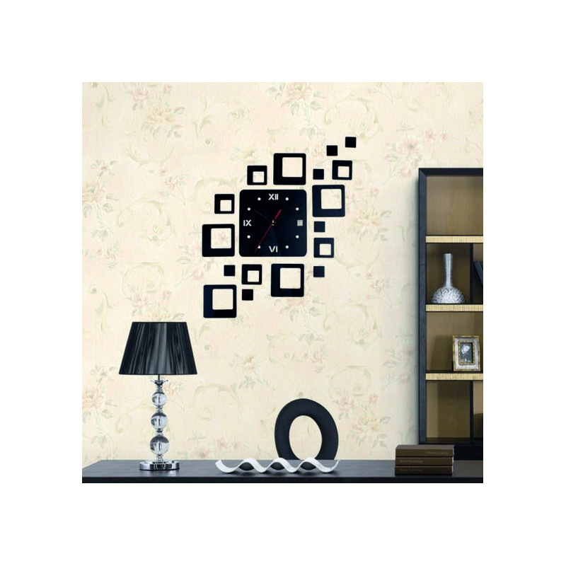 Nowoczesny zegar ścienny kwadratowy 50x40 cm FIGARO