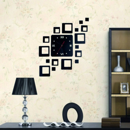 Nowoczesny zegar ścienny kwadratowy 50x40 cm FIGARO Nowoczesny zegar ścienny kwadratowy 50x40 cm FIGARO