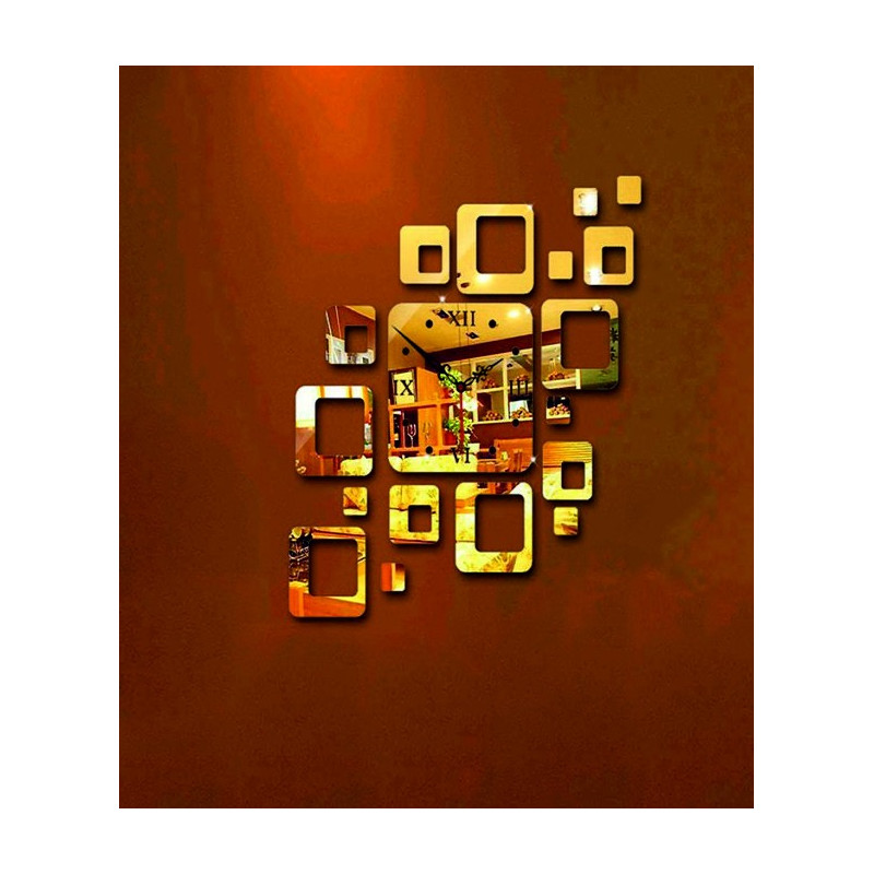 Nowoczesny zegar ścienny kwadratowy 50x40 cm FIGARO