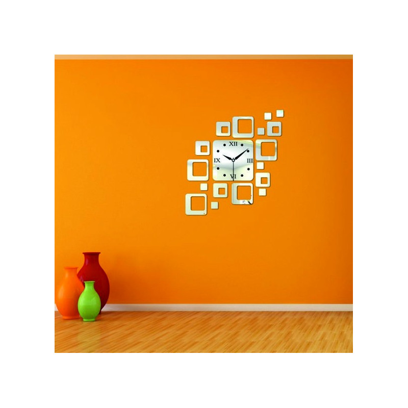 Nowoczesny zegar ścienny kwadratowy 50x40 cm FIGARO