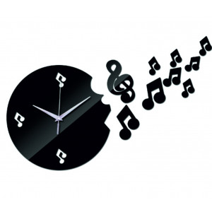 Zegar ścienny nowoczesna muzyka 25 x 35 cm DIY MOZART