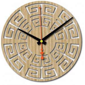 Zegar ścienny wykonany z drewna sklejkowego o gramaturze 4 mm KOLOR