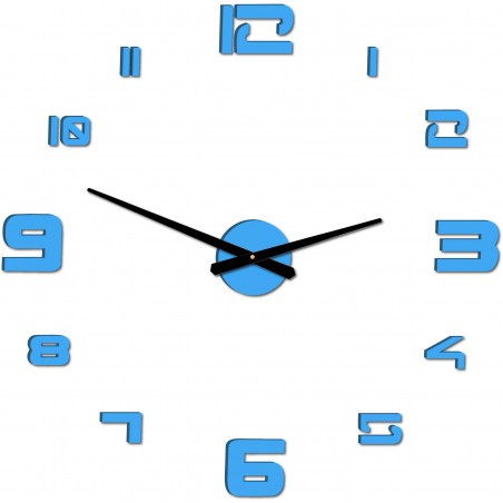 Zegar ścienny samoprzylepny duży pleksi DIY STRONGO