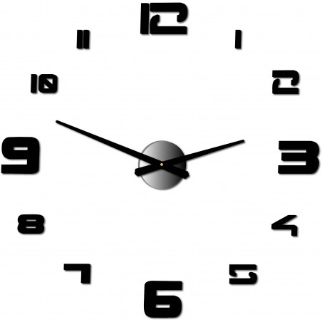 Zegar ścienny samoprzylepny duży pleksi DIY STRONGO