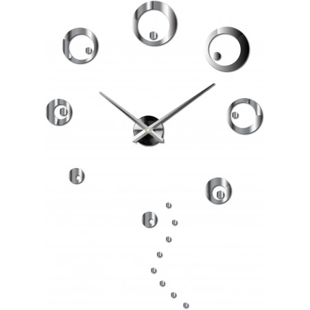 Zegar ścienny duże koła samoprzylepne DIY SVARBACH