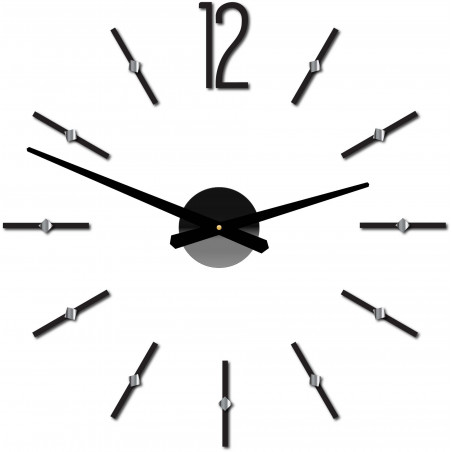 Nowoczesny zegar ścienny samoprzylepny SOFIA XXL naklejka DIY