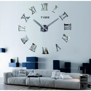 Large Wall Clock Mirror Roman Diy Kolesoeu Modern Adhesive Wall Clocks 3d Clock