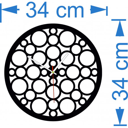 Zegar ścienny wykonany ze sklejki drewnianej podążający śladami czasu Zegar ścienny wykonany ze sklejki drewnianej podążający śladami czasu