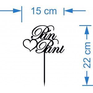 Plastikowa wnęka - dekoracja ciasta "Pan i Pani" -... 2