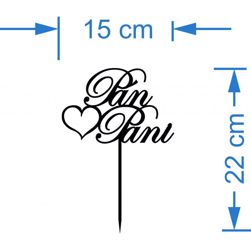 Ozdoba z plastikowego rowka na dżentelmena i kochance tortowej. Wymiary 150 x 222 mm