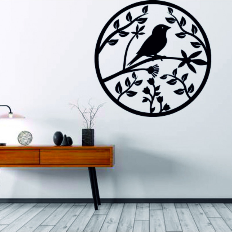 Drewniany obraz na ścianie sklejki jest już ptakiem wiosennym