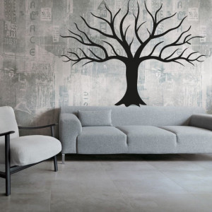Obraz ściany Drewniana dekoracja sklejki jesiennego drzewa Wymiar: 600 x 822 mm