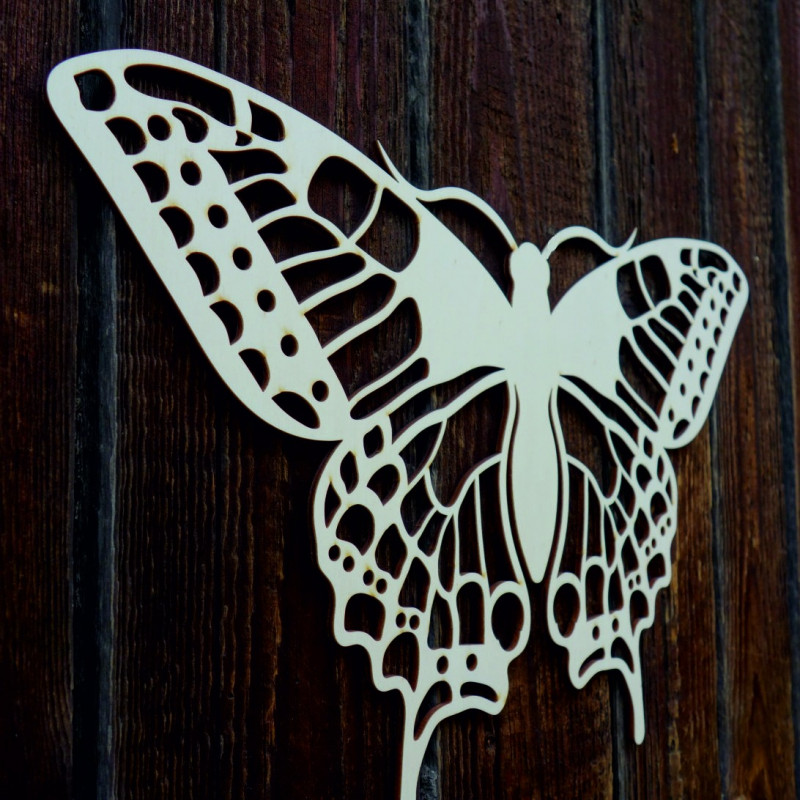 XLL 1100 X 647 mm Nocny motyl wyrzeźbiony ze sklejki drewnianej LEOPARTID