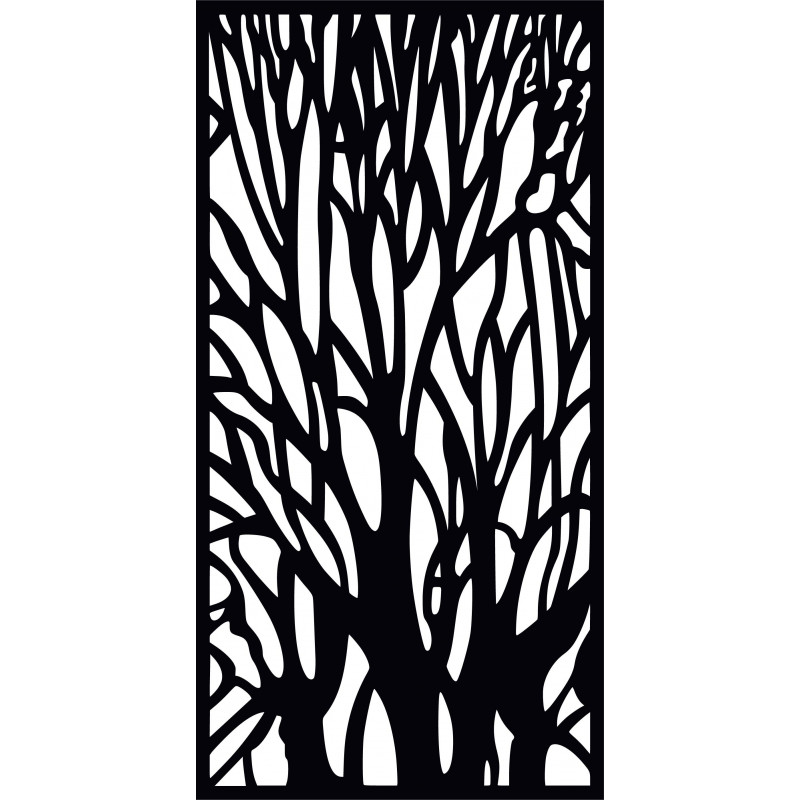 Drewniany obraz na ścianie sylwetka gałęzi z drzewa sklejki Fibis