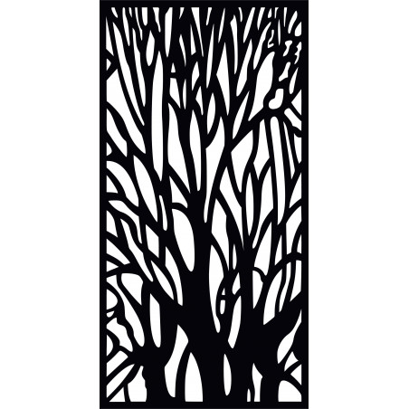 Drewniany obraz na ścianie sylwetka gałęzi z drzewa sklejki Fibis