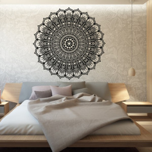 Mandala kwiat pokoju, obraz ścienny z drewna ze sklejki SILVIA