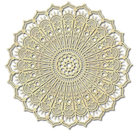 Mandala kwiat pokoju, obraz ścienny z drewna ze sklejki SILVIA