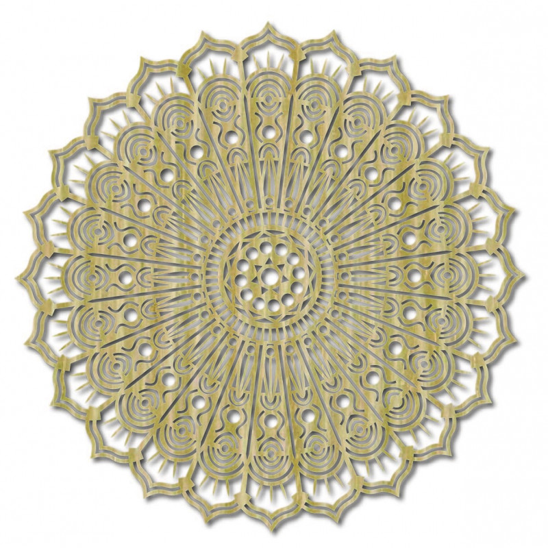 Mandala kwiat pokoju, obraz ścienny z drewna ze sklejki SILVIA